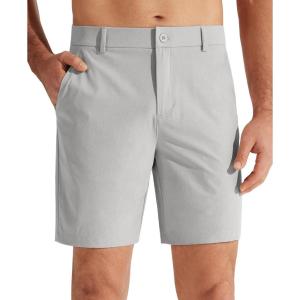 imageLibin Mens Golf Shorts 79 Work Dress Shorts Casual Flat Front Hybrid Short Lightweight Quick Dry Water Resistant7 Neutral Grey
