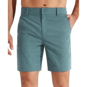 imageLibin Mens Golf Shorts 79 Work Dress Shorts Casual Flat Front Hybrid Short Lightweight Quick Dry Water Resistant7 Peacock Blue