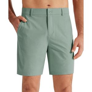 imageLibin Mens Golf Shorts 79 Work Dress Shorts Casual Flat Front Hybrid Short Lightweight Quick Dry Water Resistant7 Sage Green