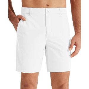 imageLibin Mens Golf Shorts 79 Work Dress Shorts Casual Flat Front Hybrid Short Lightweight Quick Dry Water Resistant7 White