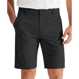 imageLibin Mens Golf Shorts 79 Work Dress Shorts Casual Flat Front Hybrid Short Lightweight Quick Dry Water Resistant9 Black