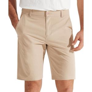 imageLibin Mens Golf Shorts 79 Work Dress Shorts Casual Flat Front Hybrid Short Lightweight Quick Dry Water Resistant9 Khaki