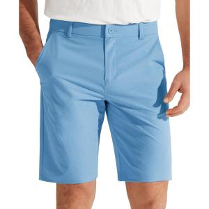 imageLibin Mens Golf Shorts 79 Work Dress Shorts Casual Flat Front Hybrid Short Lightweight Quick Dry Water Resistant9 Light Blue