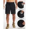 imageLibin Mens Hiking Cargo Shorts with Zipper Pockets 7 Lightweight Quick Dry Casual Shorts for Men Golf Work FishingBlack