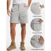 imageLibin Mens Hiking Cargo Shorts with Zipper Pockets 7 Lightweight Quick Dry Casual Shorts for Men Golf Work FishingBright Grey