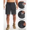 imageLibin Mens Hiking Cargo Shorts with Zipper Pockets 7 Lightweight Quick Dry Casual Shorts for Men Golf Work FishingDark Grey