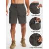 imageLibin Mens Hiking Cargo Shorts with Zipper Pockets 7 Lightweight Quick Dry Casual Shorts for Men Golf Work FishingGrey Sage