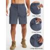 imageLibin Mens Hiking Cargo Shorts with Zipper Pockets 7 Lightweight Quick Dry Casual Shorts for Men Golf Work FishingHaze Blue