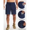 imageLibin Mens Hiking Cargo Shorts with Zipper Pockets 7 Lightweight Quick Dry Casual Shorts for Men Golf Work FishingNavy Blue