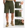 imageLibin Mens Hiking Cargo Shorts with Zipper Pockets 9 Lightweight Quick Dry Casual Shorts for Men Golf Work FishingArmy Green