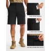 imageLibin Mens Hiking Cargo Shorts with Zipper Pockets 9 Lightweight Quick Dry Casual Shorts for Men Golf Work FishingBlack