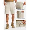 imageLibin Mens Hiking Cargo Shorts with Zipper Pockets 9 Lightweight Quick Dry Casual Shorts for Men Golf Work FishingLight Khaki