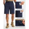 imageLibin Mens Hiking Cargo Shorts with Zipper Pockets 9 Lightweight Quick Dry Casual Shorts for Men Golf Work FishingNavy Blue