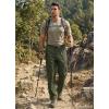 imageMens Elastic Waist Hiking Pants Lightweight Quick Dry Cargo Track Pants Travel Outdoor Athletic Clothes with 5 PocketsArmy Green