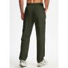 imageMens Elastic Waist Hiking Pants Lightweight Quick Dry Cargo Track Pants Travel Outdoor Athletic Clothes with 5 PocketsArmy Green