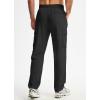 imageMens Elastic Waist Hiking Pants Lightweight Quick Dry Cargo Track Pants Travel Outdoor Athletic Clothes with 5 PocketsBlack