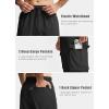 imageMens Elastic Waist Hiking Pants Lightweight Quick Dry Cargo Track Pants Travel Outdoor Athletic Clothes with 5 PocketsBlack