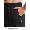 imageMens Elastic Waist Hiking Pants Lightweight Quick Dry Cargo Track Pants Travel Outdoor Athletic Clothes with 5 PocketsBlack