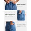 imageMens Elastic Waist Hiking Pants Lightweight Quick Dry Cargo Track Pants Travel Outdoor Athletic Clothes with 5 PocketsBlue