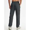 imageMens Elastic Waist Hiking Pants Lightweight Quick Dry Cargo Track Pants Travel Outdoor Athletic Clothes with 5 PocketsDark Grey