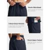 imageMens Elastic Waist Hiking Pants Lightweight Quick Dry Cargo Track Pants Travel Outdoor Athletic Clothes with 5 PocketsNavy Blue