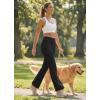 imageLibin Womens 27 29 Bootcut Pants Stretchy Casual Travel Dress Slacks Golf Athletic Workout Yoga Pants with PocketsBlack