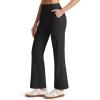 imageLibin Womens 27 29 Bootcut Pants Stretchy Casual Travel Dress Slacks Golf Athletic Workout Yoga Pants with PocketsBlack