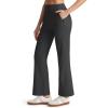 imageLibin Womens 27 29 Bootcut Pants Stretchy Casual Travel Dress Slacks Golf Athletic Workout Yoga Pants with PocketsDark Gray