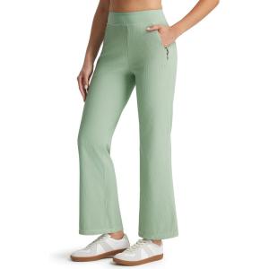 imageLibin Womens 27 29 Bootcut Pants Stretchy Casual Travel Dress Slacks Golf Athletic Workout Yoga Pants with PocketsGreen