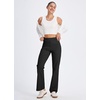 image:imageLibin Womens Pants with Pockets 2931 High Waisted Lightweight Bootcut Casual Pants for Golf Travel Work AthleticBlack