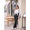 image:imageLibin Womens Pants with Pockets 2931 High Waisted Lightweight Bootcut Casual Pants for Golf Travel Work AthleticBlack
