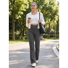 image:imageLibin Womens Pants with Pockets 2931 High Waisted Lightweight Bootcut Casual Pants for Golf Travel Work AthleticDark Grey