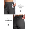 image:imageLibin Womens Pants with Pockets 2931 High Waisted Lightweight Bootcut Casual Pants for Golf Travel Work AthleticDark Grey