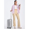 image:imageLibin Womens Pants with Pockets 2931 High Waisted Lightweight Bootcut Casual Pants for Golf Travel Work AthleticLight Khaki