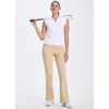 image:imageLibin Womens Pants with Pockets 2931 High Waisted Lightweight Bootcut Casual Pants for Golf Travel Work AthleticLight Khaki