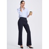 image:imageLibin Womens Pants with Pockets 2931 High Waisted Lightweight Bootcut Casual Pants for Golf Travel Work AthleticNavy Blue
