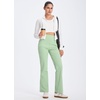 image:imageLibin Womens Pants with Pockets 2931 High Waisted Lightweight Bootcut Casual Pants for Golf Travel Work AthleticPea Green